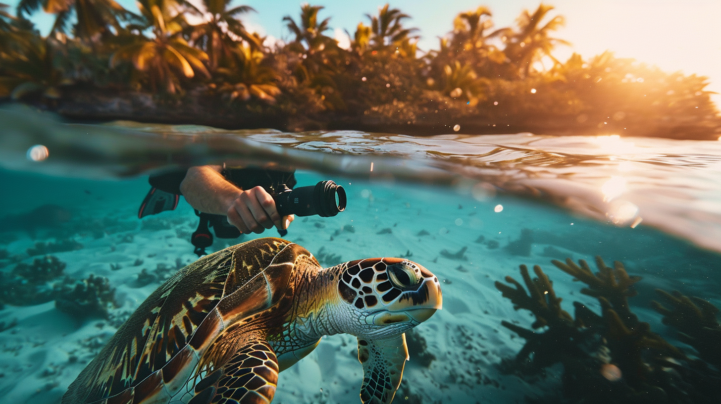 Dive footage comparison showing color accuracy differences